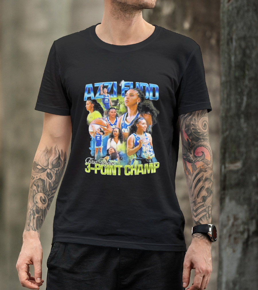 Azzi Fudd Dallas 35 First Rookie 3 Point Champ T-Shirt