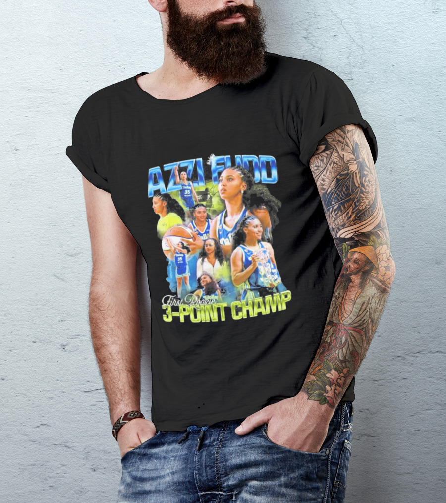 Azzi Fudd Dallas 35 First Rookie 3 Point Champ T-Shirt