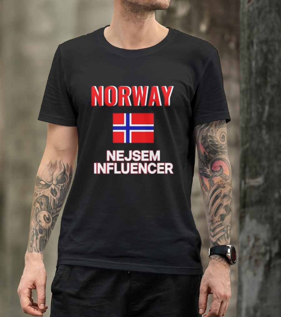 Norway Flag Nejsem Influencer T-Shirt