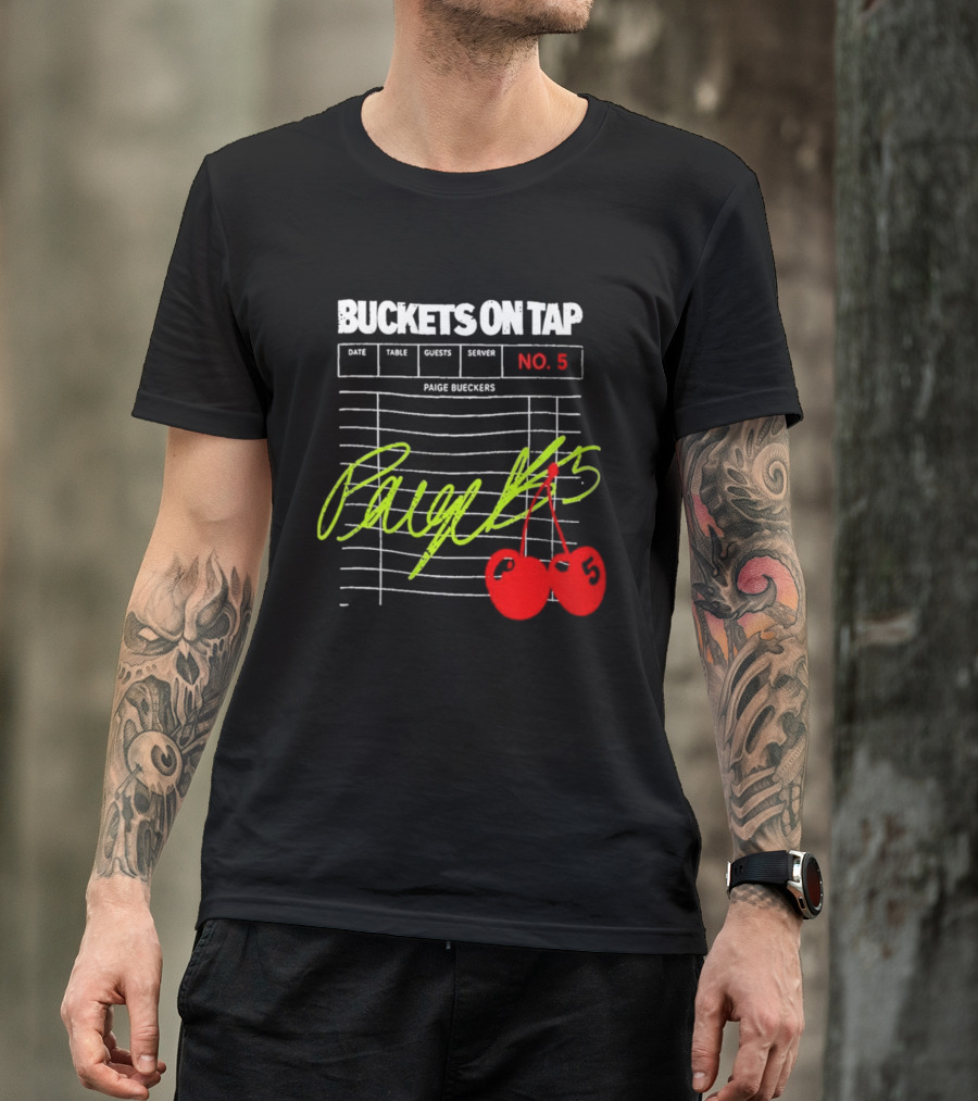 Buckets On Tap Paige Bueckers No. 5 T-Shirt