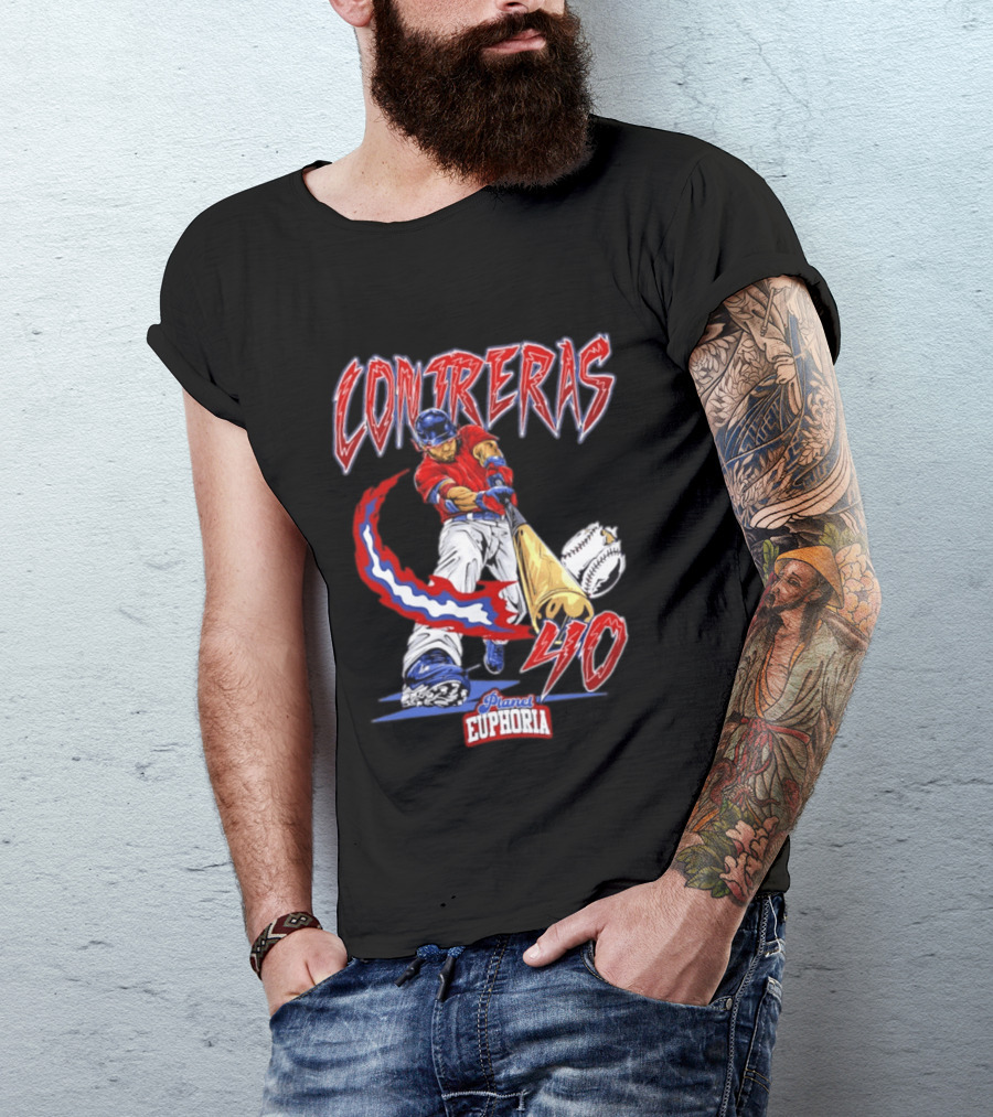 Boston Red Sox Willson Contreras 40 MLB Player Planet Euphoria Comic 2026 T-Shirt