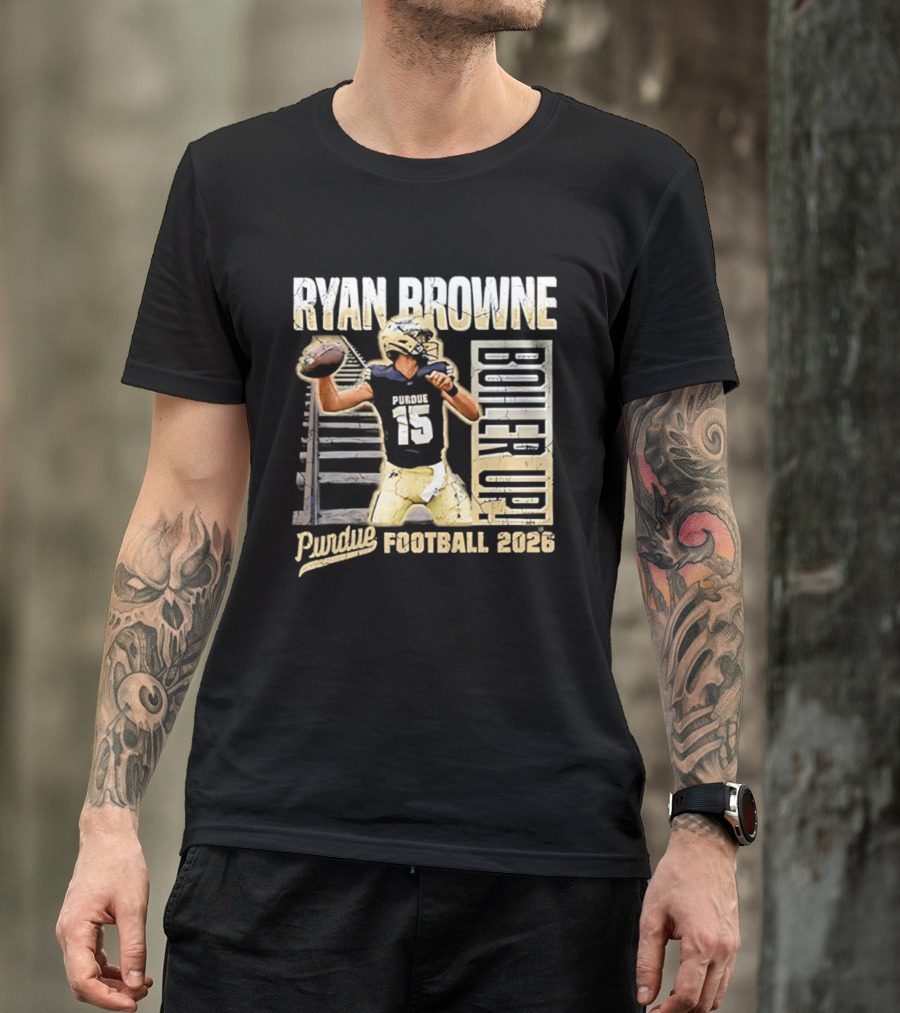 Ryan Browne Purdue Football Boiler Up 2026 T-Shirt
