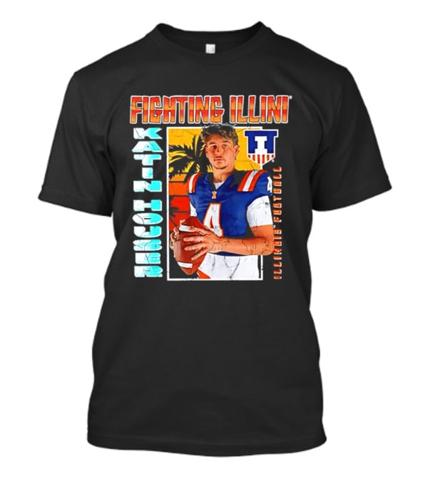 Fighting Illini Katin Houser Illinois Football 2026 NCAA Big Ten T-Shirt