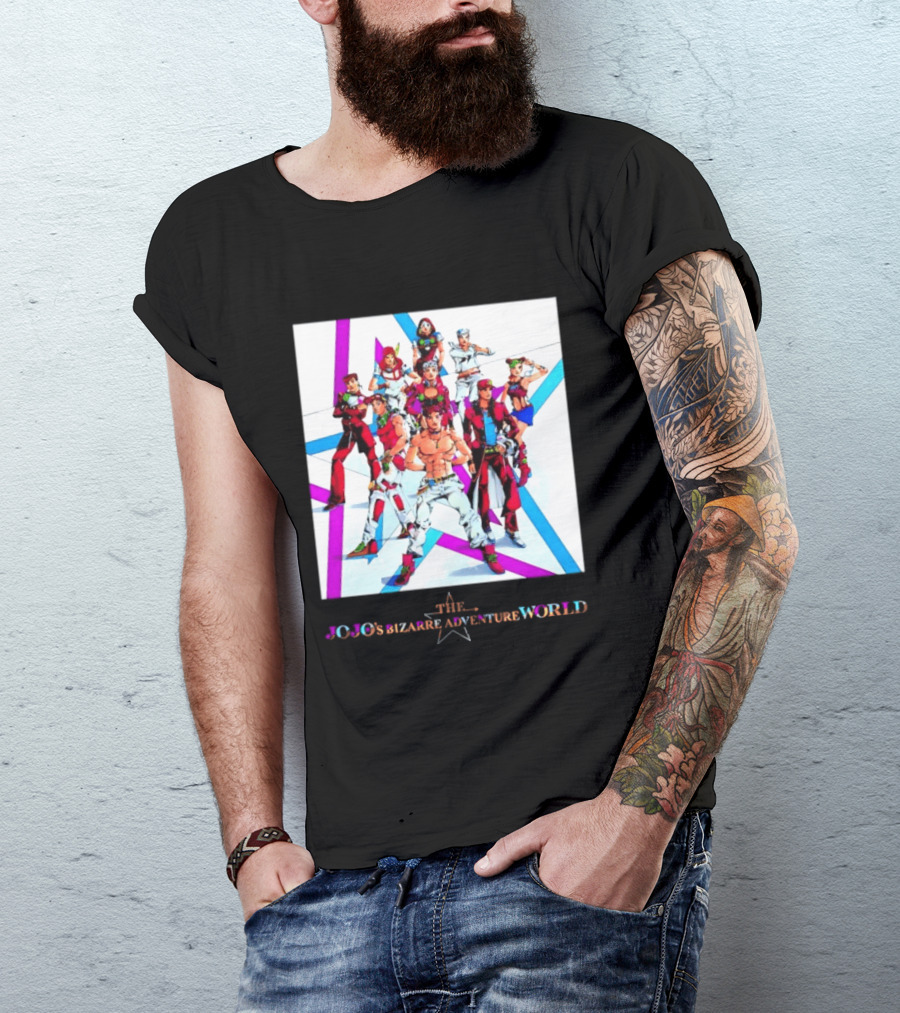The JoJo's Bizarre Adventure World Anime Characters Ensemble T-Shirt
