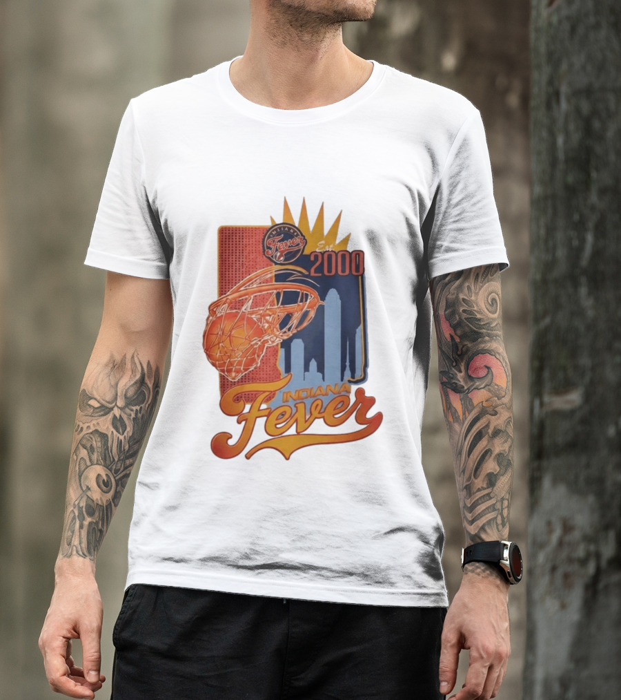 Indiana Fever Est 2000 Basketball Skyline T-Shirt