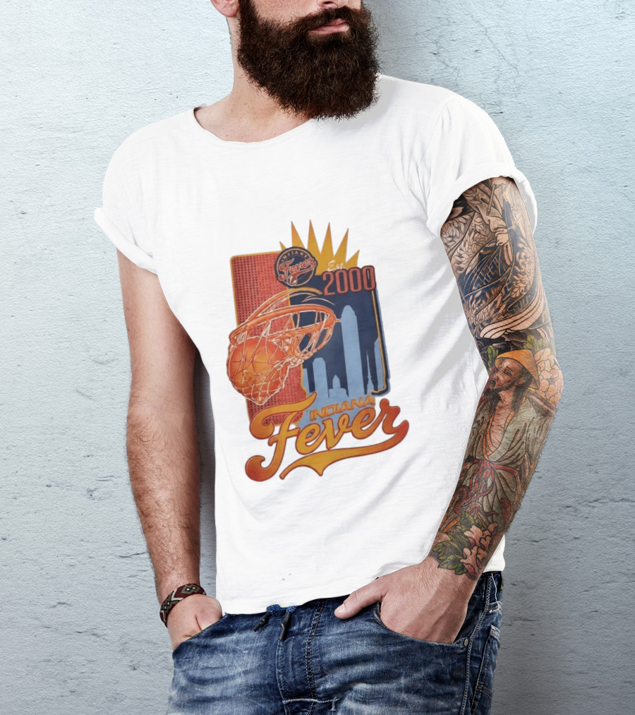 Indiana Fever Est 2000 Basketball Skyline T-Shirt