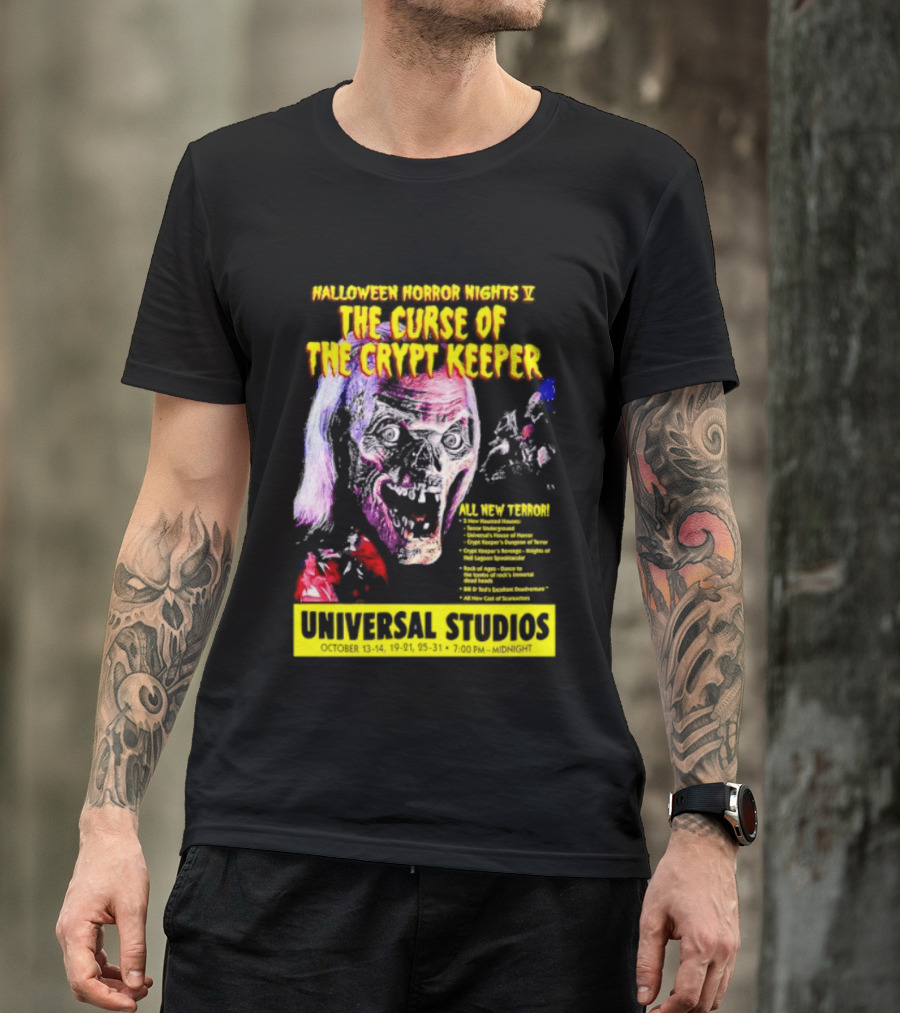 Halloween Horror Nights V The Curse Of The Crypt Keeper Universal Studios 40 Nights Of Terror Universal Studios Midnight T-Shirt