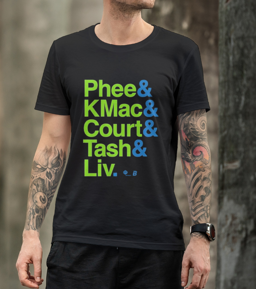 Minnesota Women's Basketball Phee & Kmac & Court & Tash & Liv Ampersand Stars 2026 T-Shirt