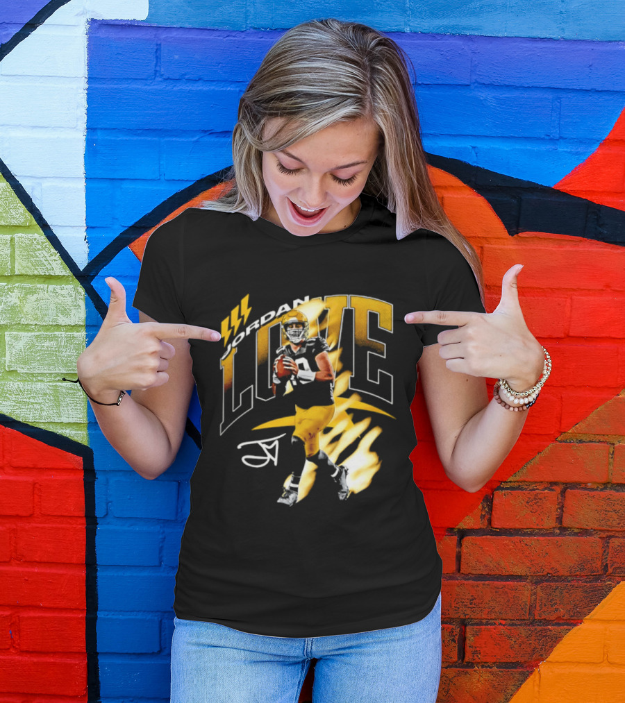 Jordan Love Green Bay Packers 10 Football Star Player Number 10 T-Shirt
