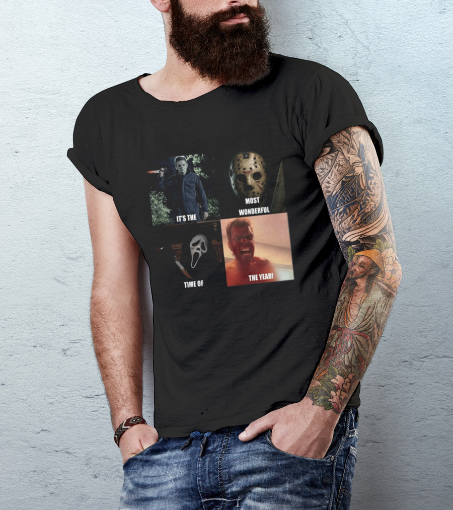 Halloween Horror Icons It's The Most Wonderful Time Of The Year T-Shirt