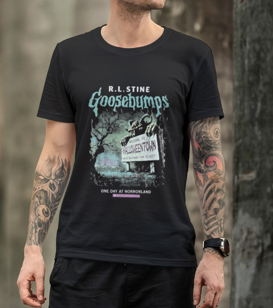 R.L. Stine Goosebumps One Day At Horrorland Halloween T-Shirt