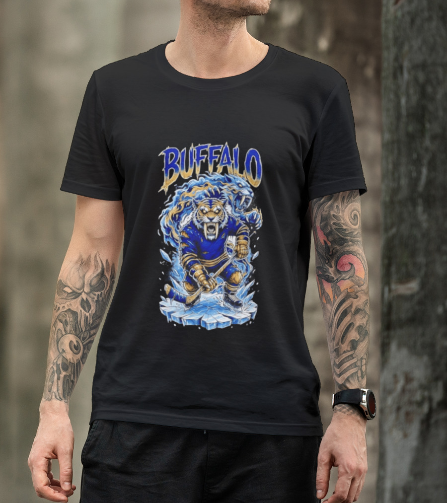 Buffalo Sabres Sabretooth Ice Hockey Tiger Mascot Buffalo Sabres T-Shirt