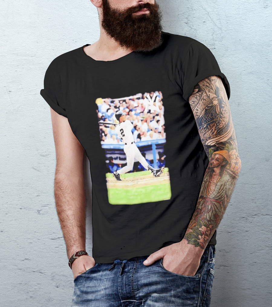 Derek Jeter New York Yankees Legendary Swing Moment T-Shirt