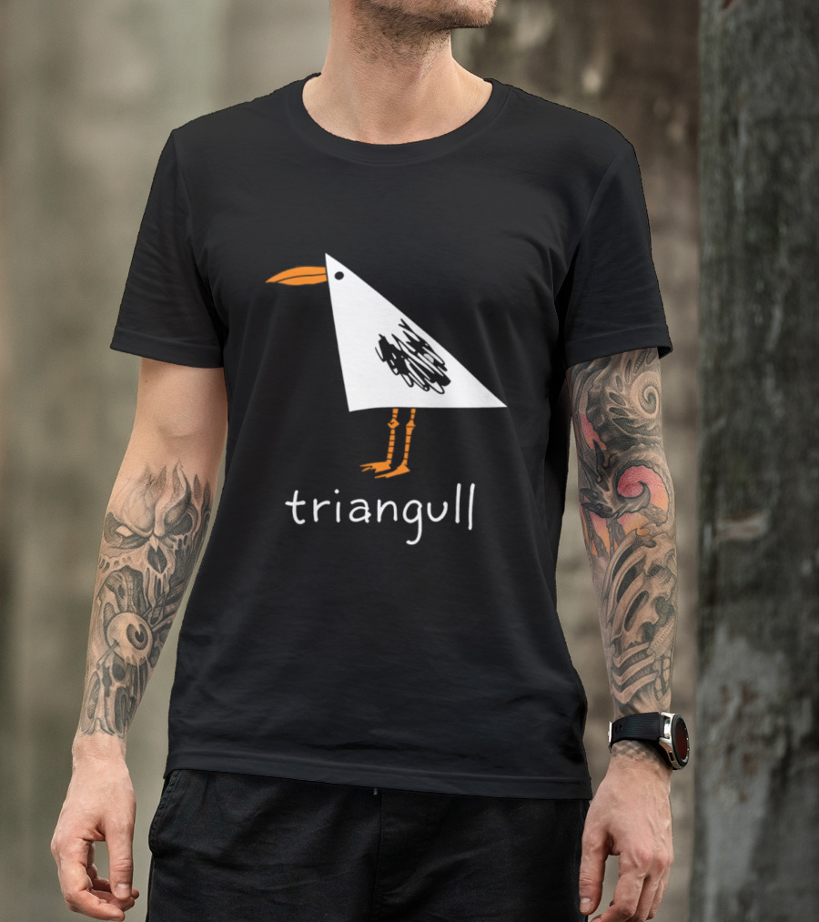 Triangull Seagull Triangle Bird Pun Triangular Art Bird T-Shirt