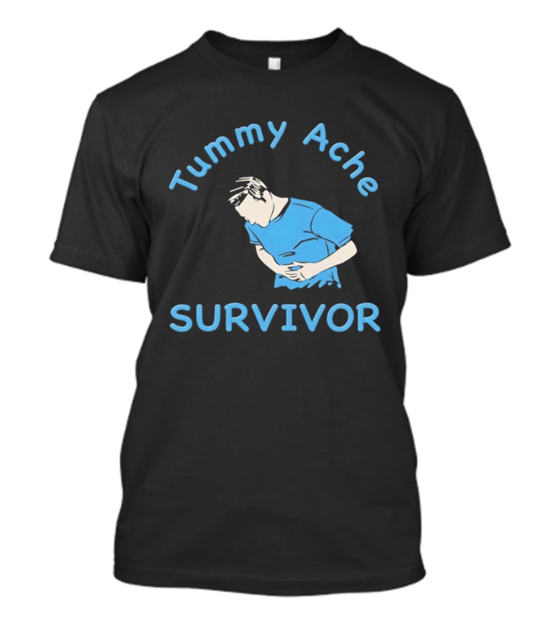 Tummy Ache Survivor Blue Figure T-Shirt