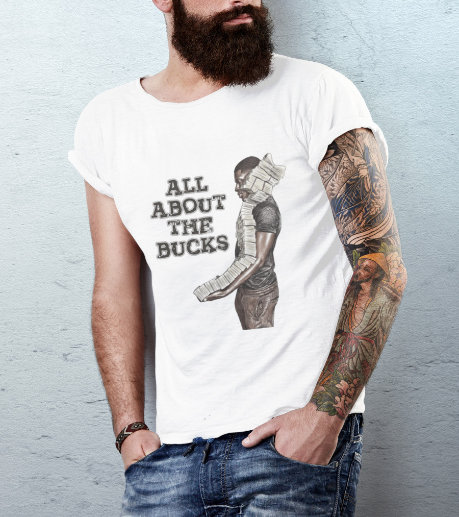 All About The Bucks Money Hustle Wealth Stacks T-Shirt