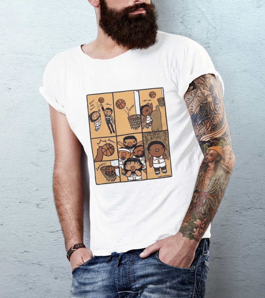 Jimindraws Karl Anthony Towns New York Knicks Comic Style Basketball Fun T-Shirt