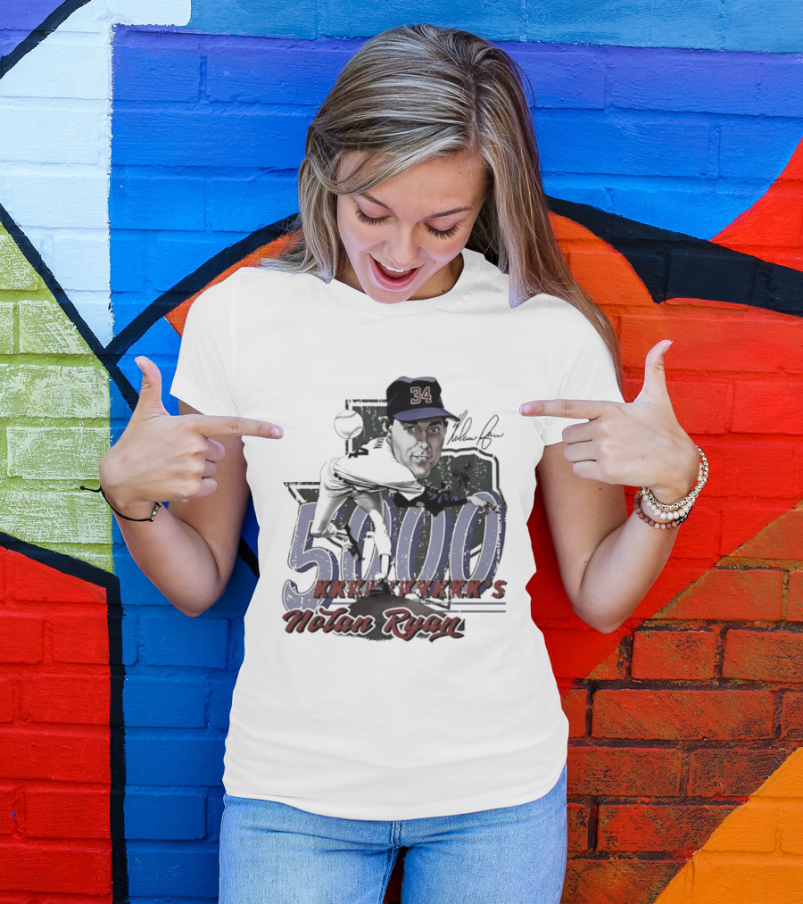 Nolan Ryan 5000 Strikeouts Texas Rangers Bruce Stark T-Shirt