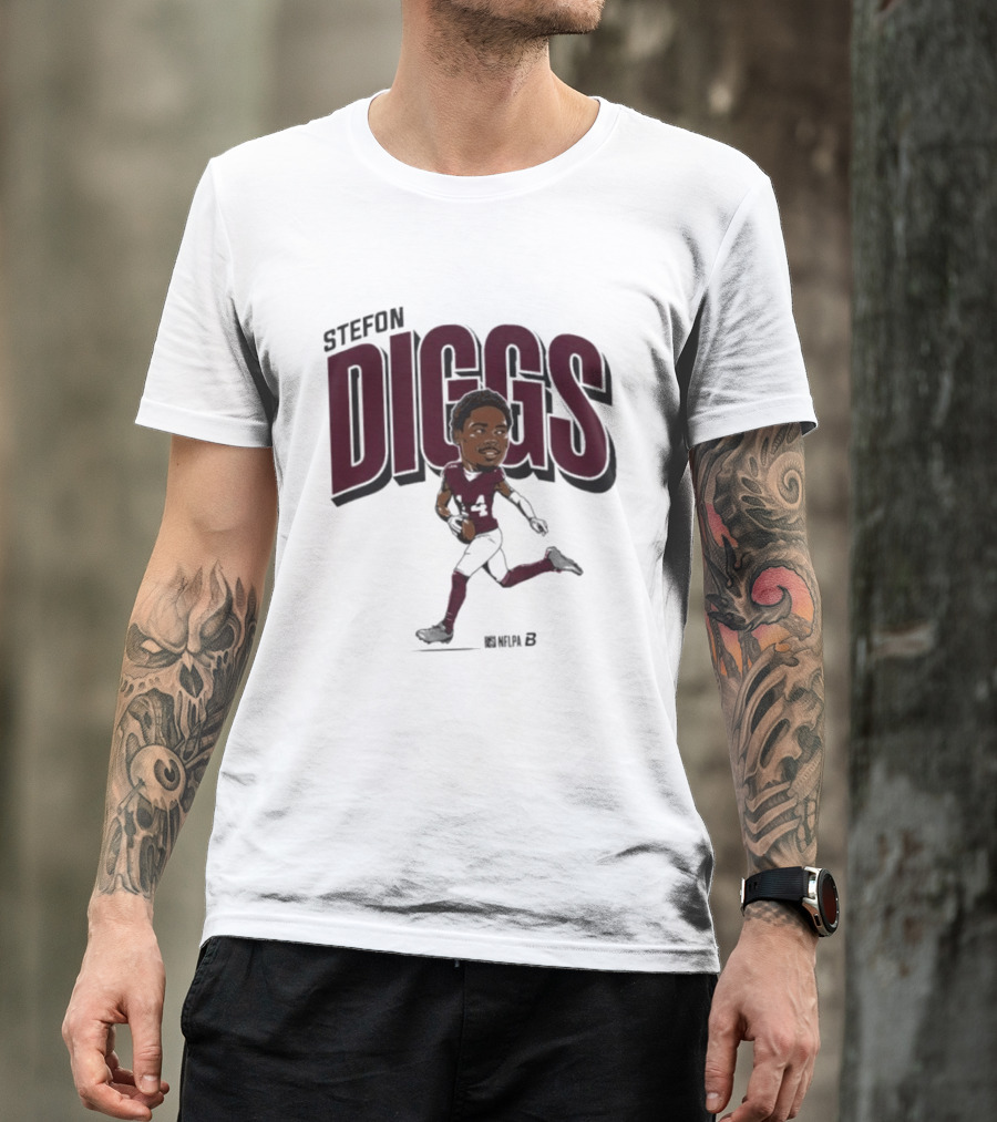 Stefon Diggs Caricature Football Art By Duna B T-Shirt