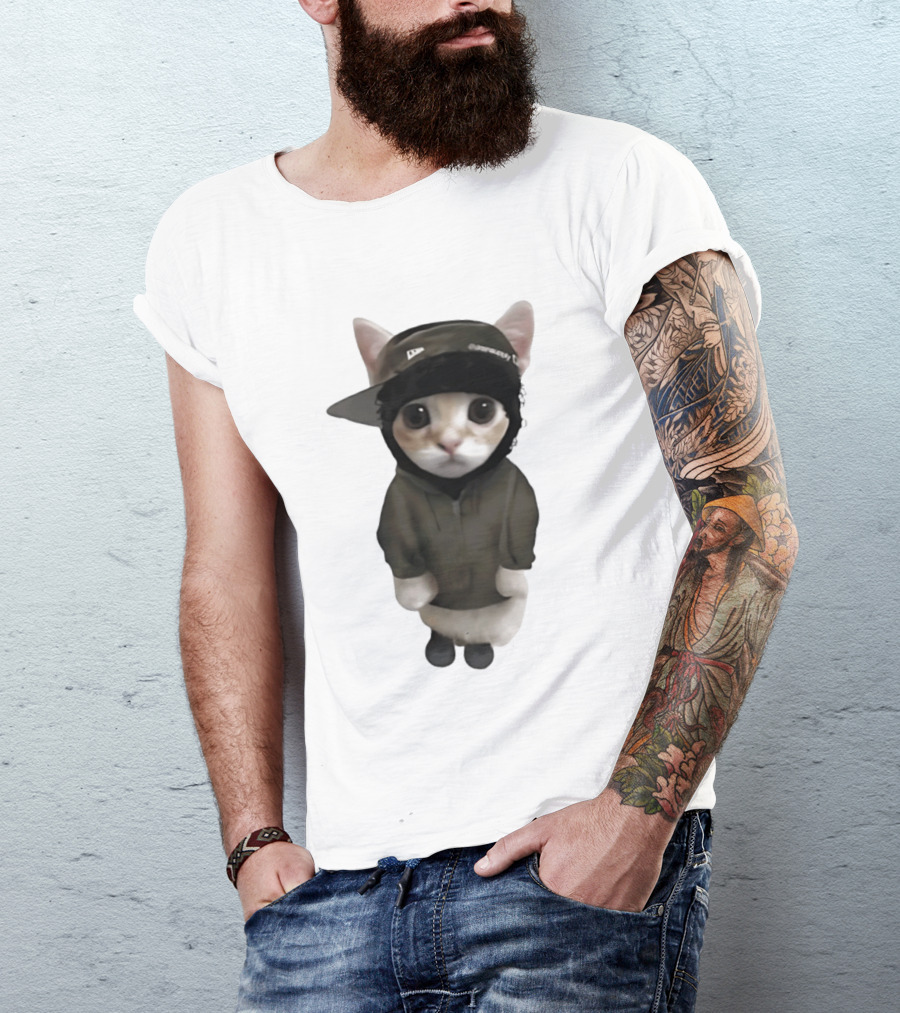 Yeat Cat Meme Cap Hip Hop T-Shirt