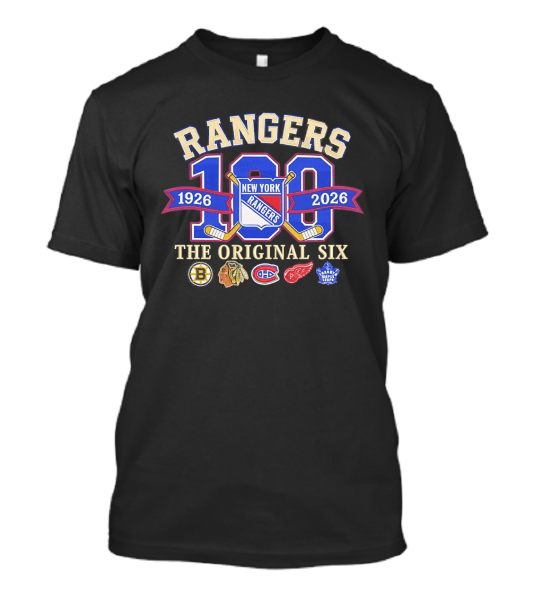 Rangers 100 Years 1926 2026 The Original Six New York T-Shirt
