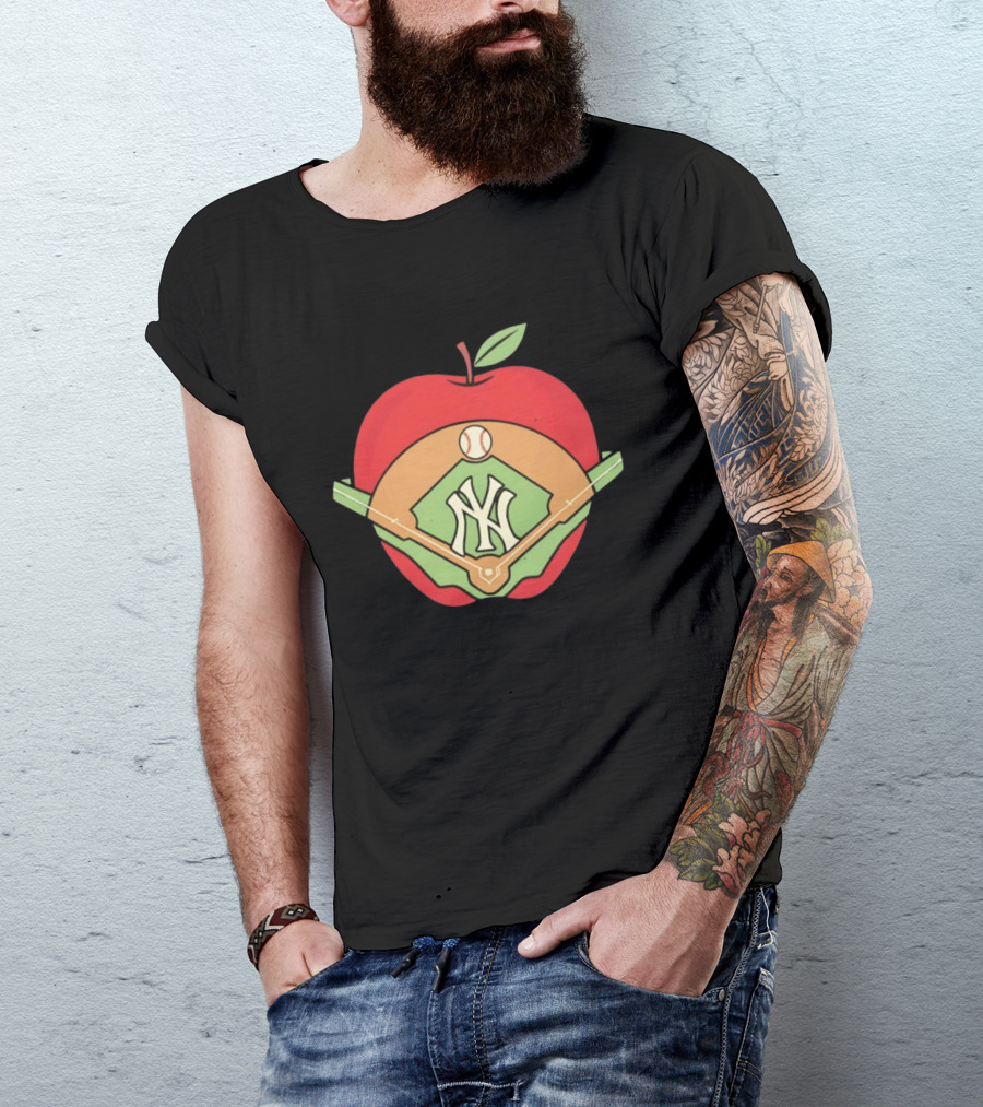 New York Yankees Baseball Apple MLB Stadium T-Shirt