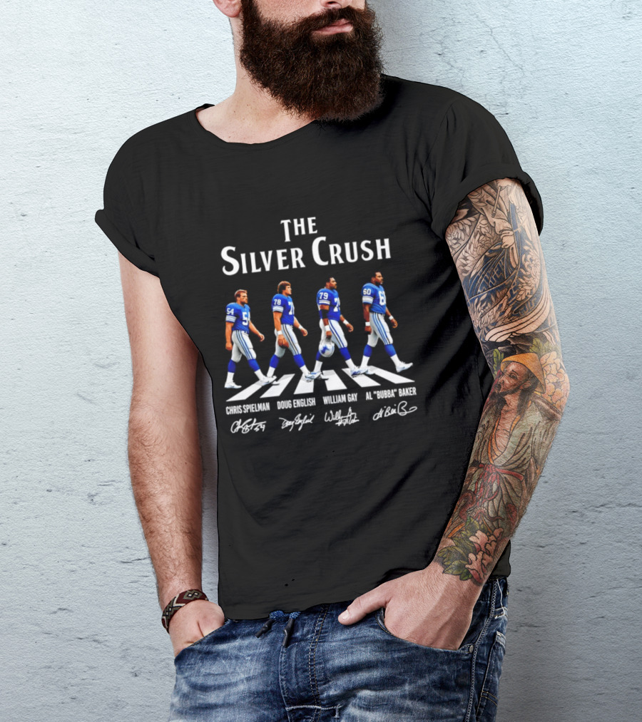 The Silver Crush Chris Spielman Doug English William Gay Al Bubba Baker Detroit Lions NFL Players Signatures T-Shirt