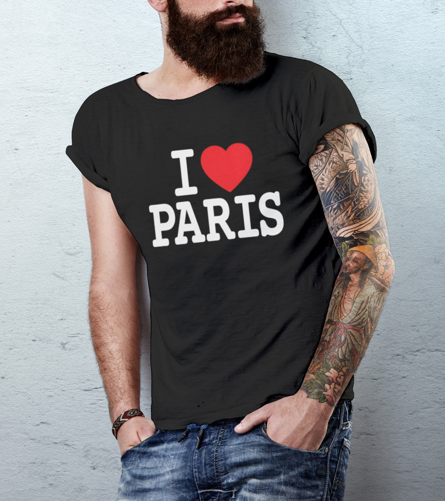 I Love Paris Sports T-Shirt