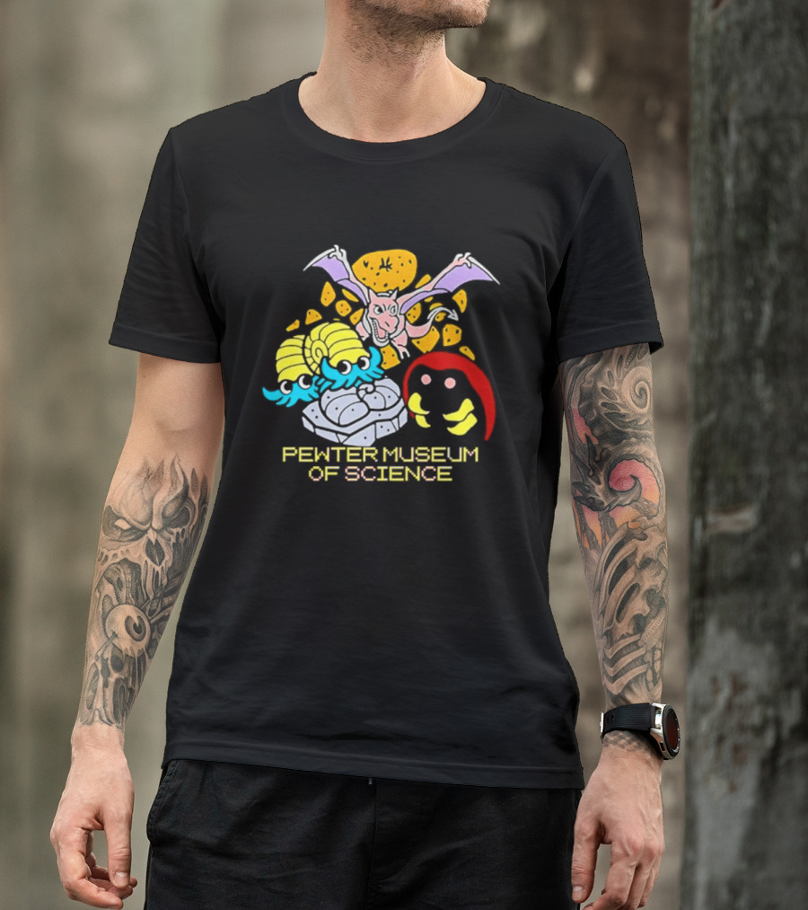Pewter Museum Of Science Kabuto Omanyte Aerodactyl Fossils T-Shirt