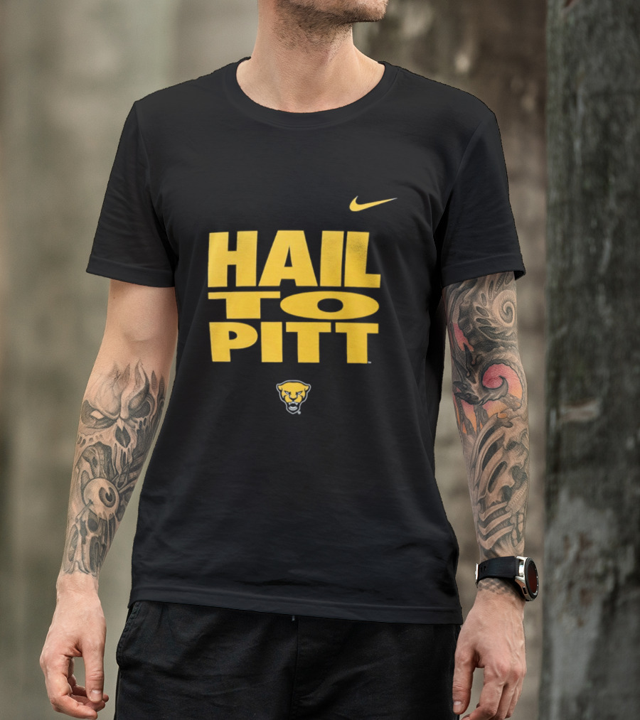 Pitt Panthers Hail To Pitt Nike Sportswear With Panther Head T-Shirt