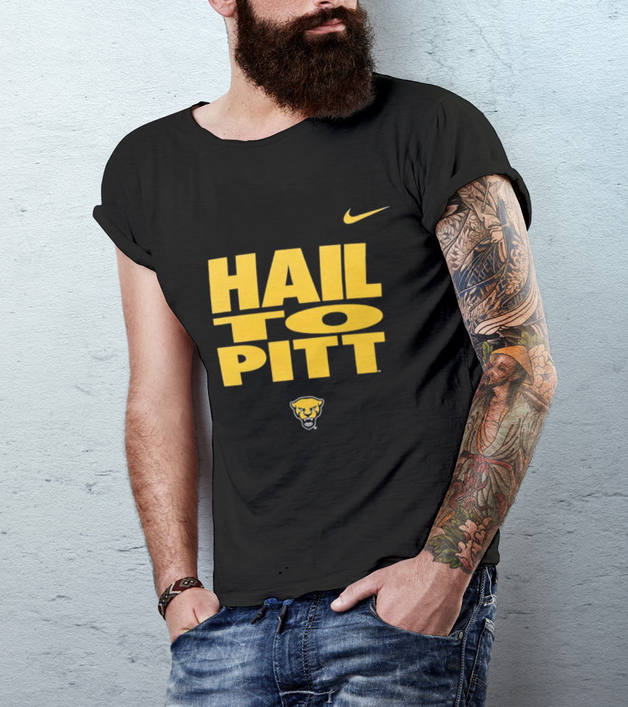 Pitt Panthers Hail To Pitt Nike Sportswear With Panther Head T-Shirt