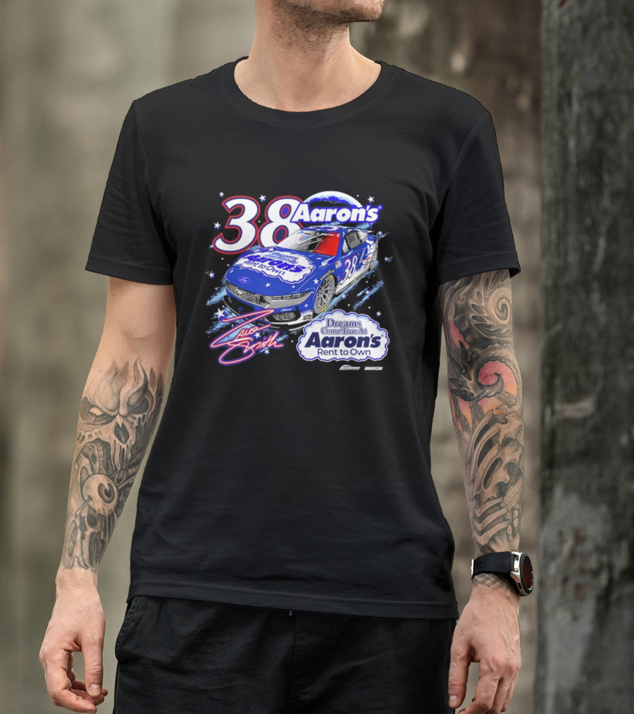 Zane Smith 38 Aaron's Dreams Come True Rent To Own Racing Car T-Shirt