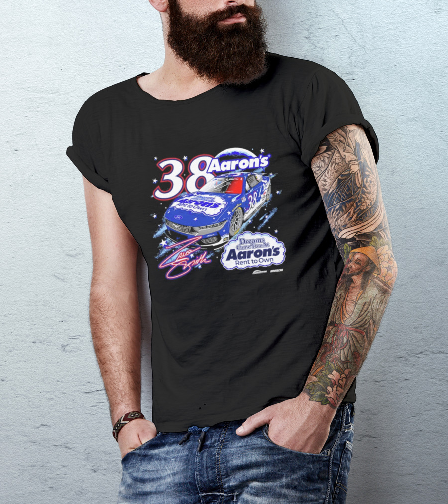Zane Smith 38 Aaron's Dreams Come True Rent To Own Racing Car T-Shirt