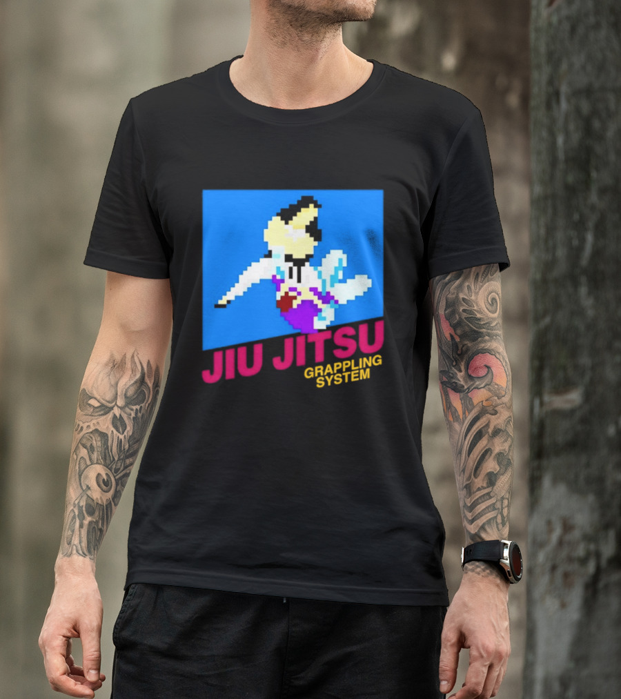 Jiu Jitsu Grappling System Retro Pixel Martial Arts BJJ T-Shirt