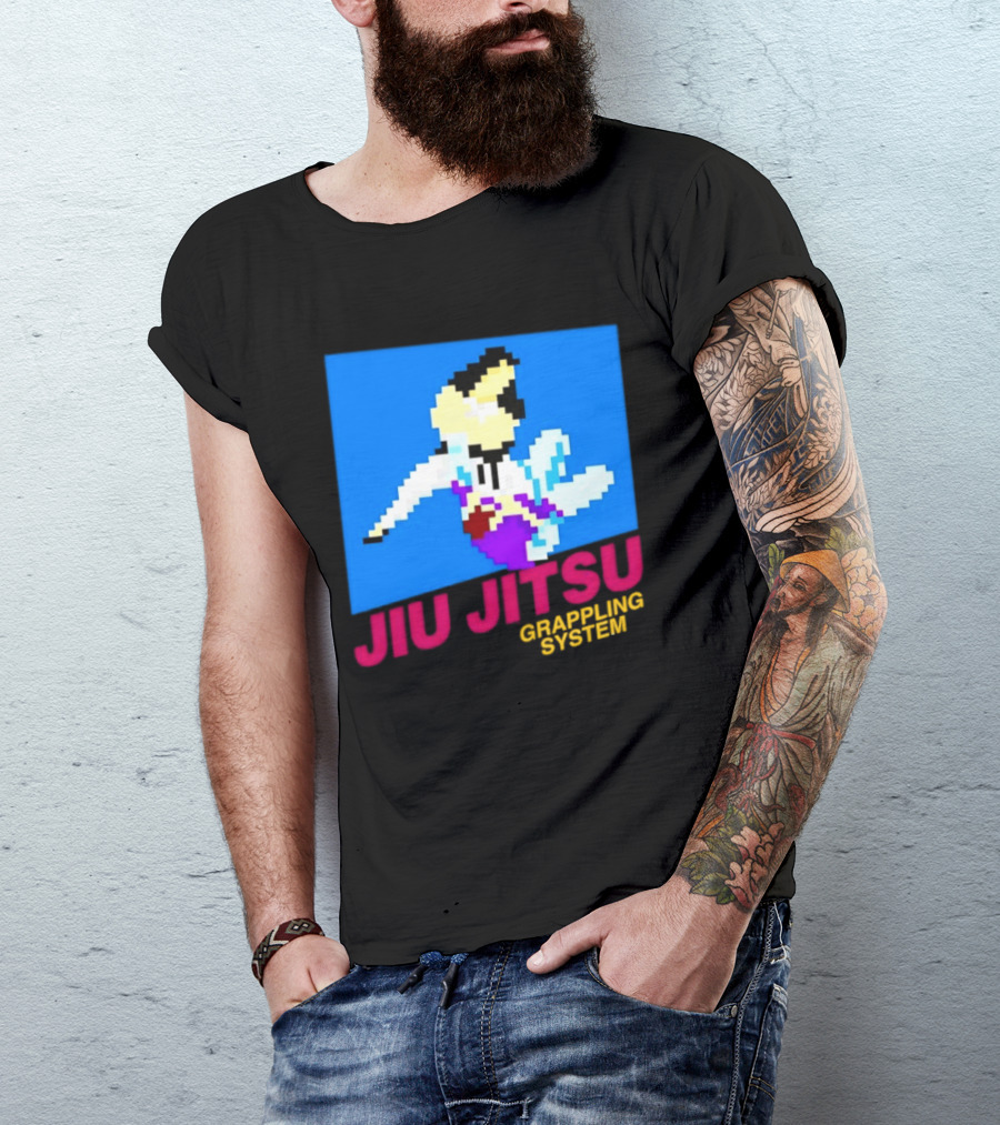 Jiu Jitsu Grappling System Retro Pixel Martial Arts BJJ T-Shirt