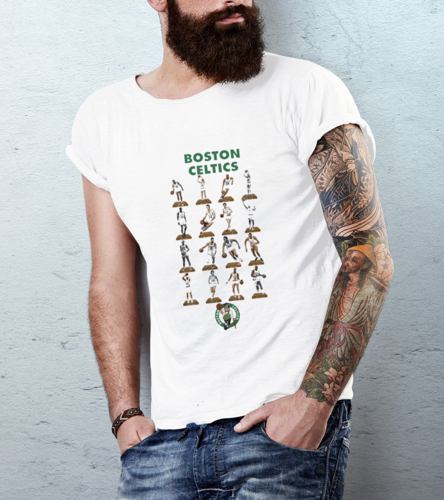Boston Celtics Historic NBA Player Silhouettes Collection T-Shirt