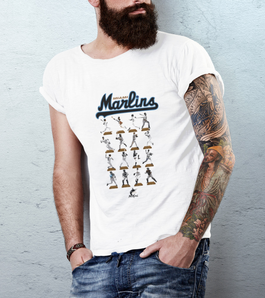 Miami Marlins Baseball Legends Hall Of Fame Moments T-Shirt