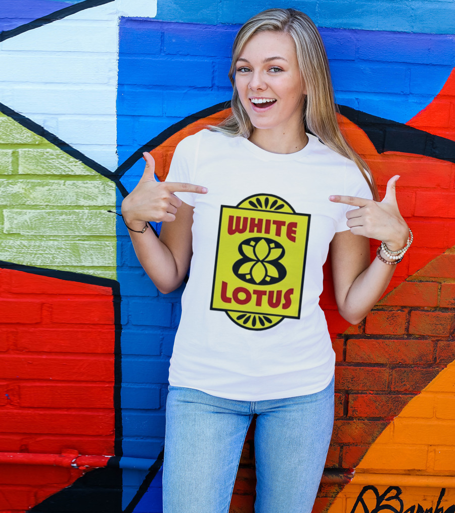 White Lotus Retro Motel Sign T-Shirt