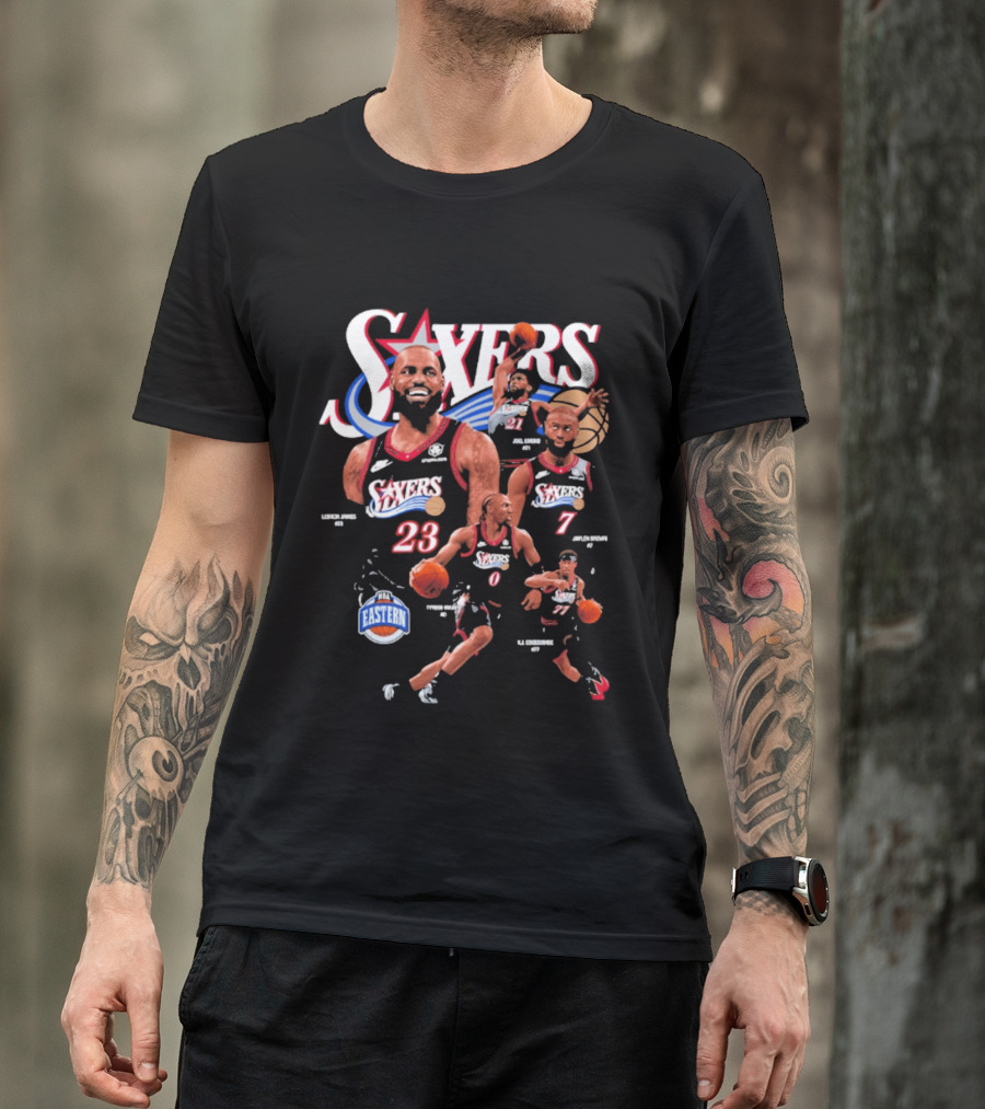 76ers Basketball Lebron James Jaylen Brown Eastern Conference T-Shirt