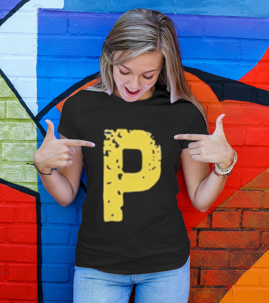 2026 Pirates IUP Night Yellow Pirate Letter P T-Shirt