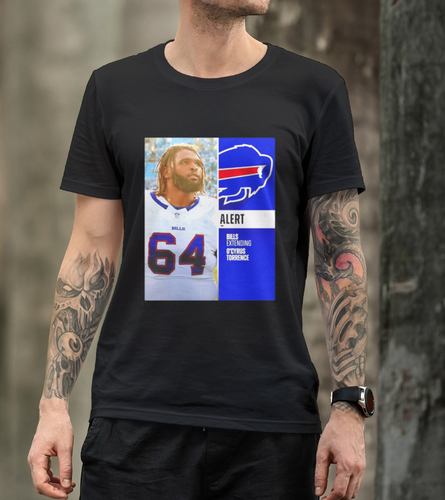 Buffalo Bills Alert Extending O'Cyrus Torrence Number 64 T-Shirt