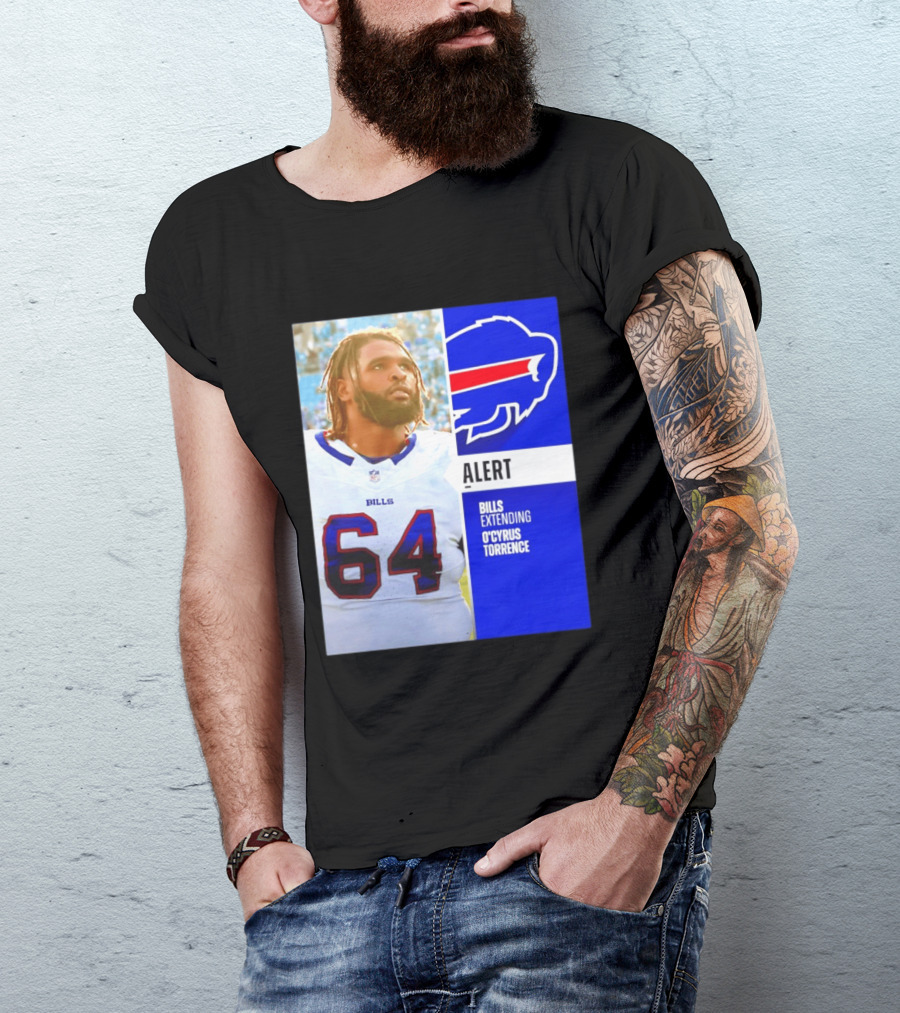 Buffalo Bills Alert Extending O'Cyrus Torrence Number 64 T-Shirt