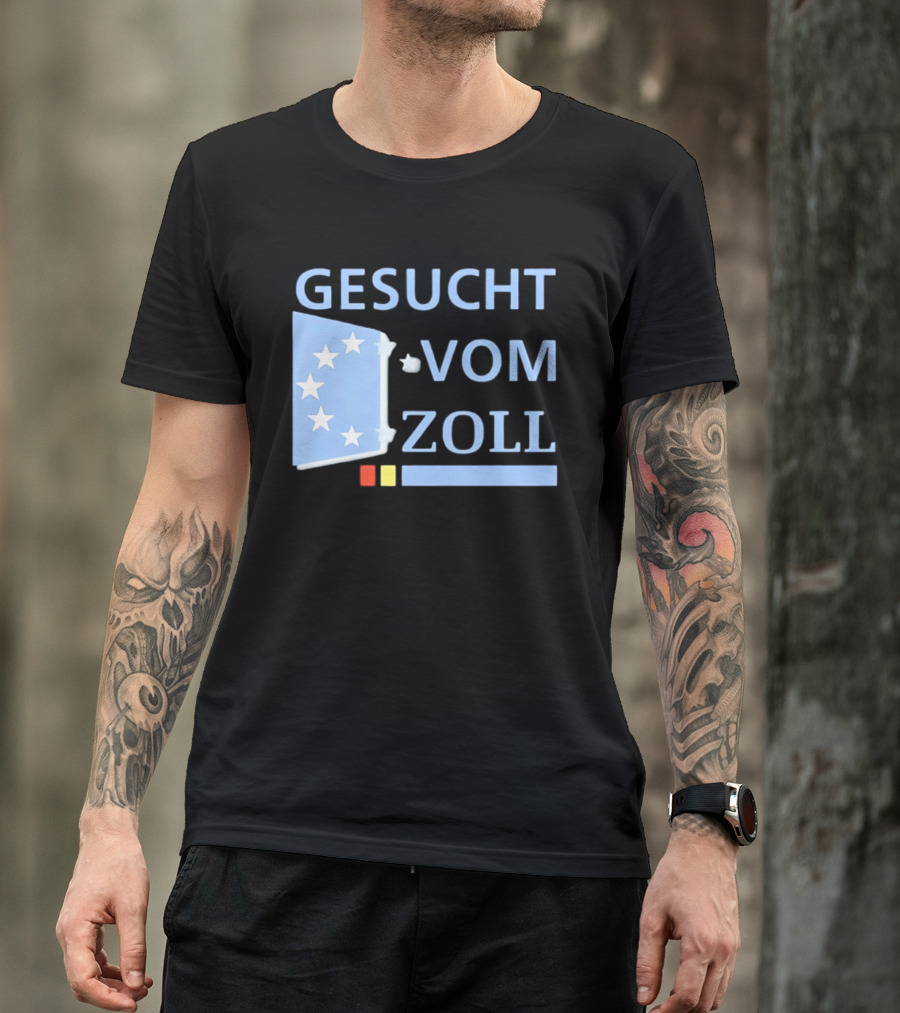 Gesucht Vom Zoll Sterne EU Symbol Farben Banner T-Shirt