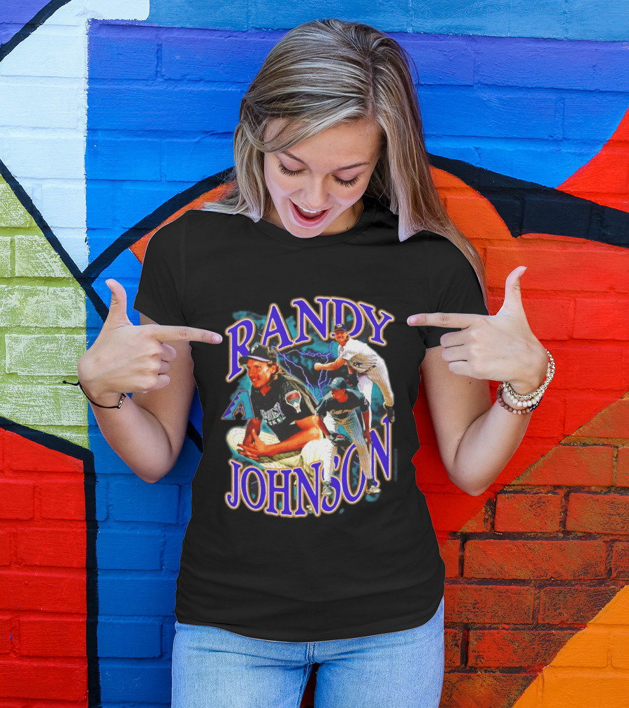 Randy Johnson Arizona Diamondbacks Legendary Pitching Action T-Shirt