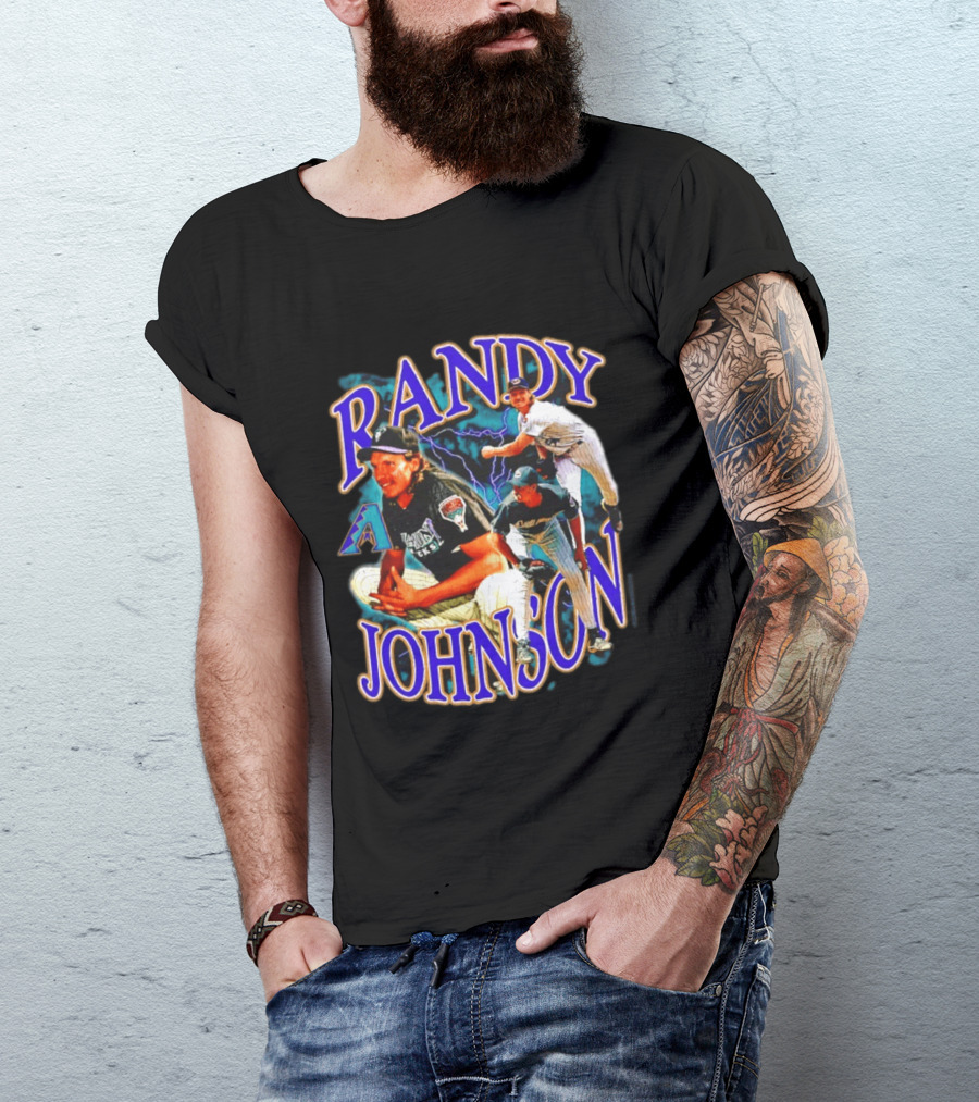 Randy Johnson Arizona Diamondbacks Legendary Pitching Action T-Shirt