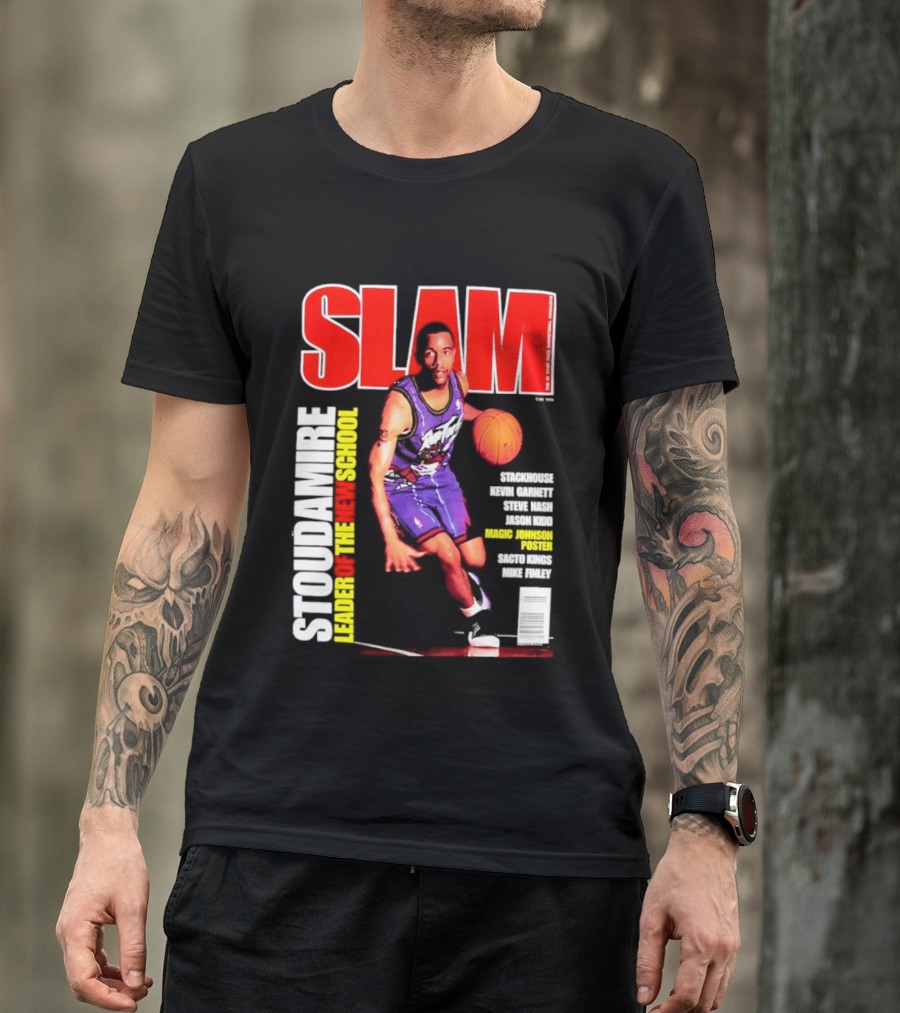 Slam Magazine May 1996 Stoudamire Leader Of The New School Raptors Championship Roster Fan Event T-Shirt