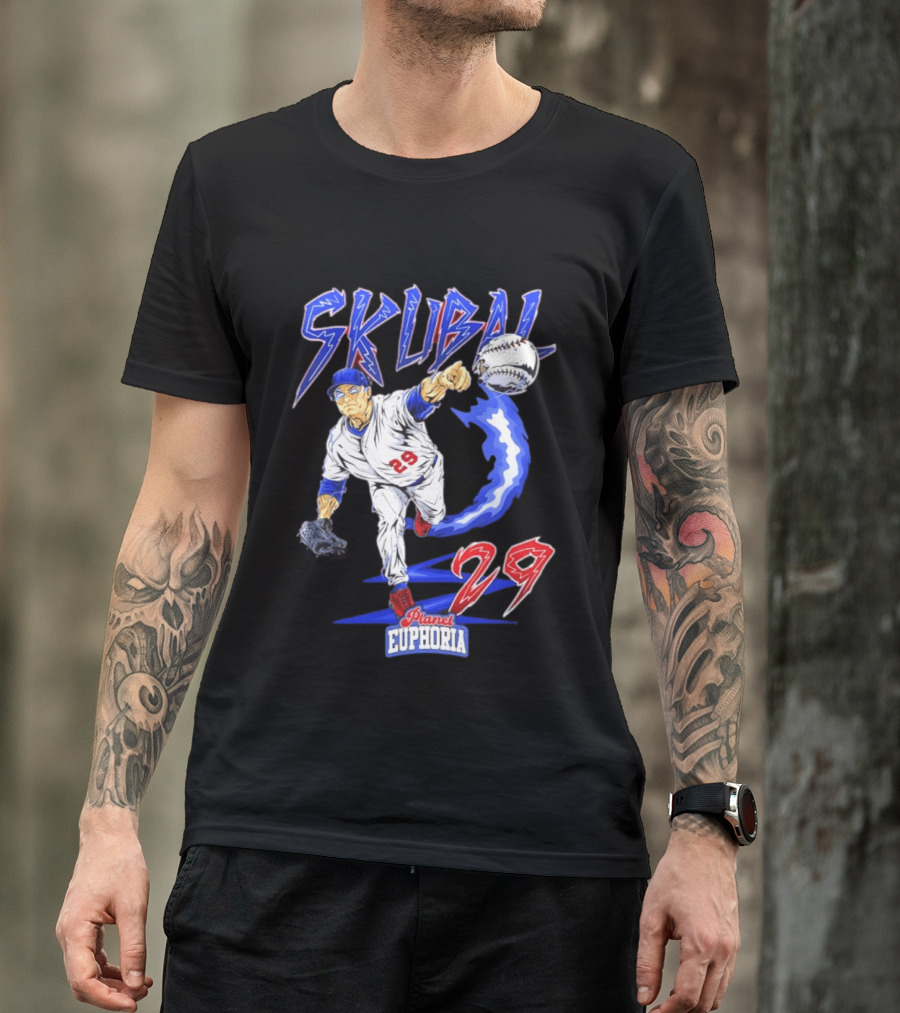 Tarik Skubal 29 Planet Euphoria Dodgers MLB Comic 2026 T-Shirt