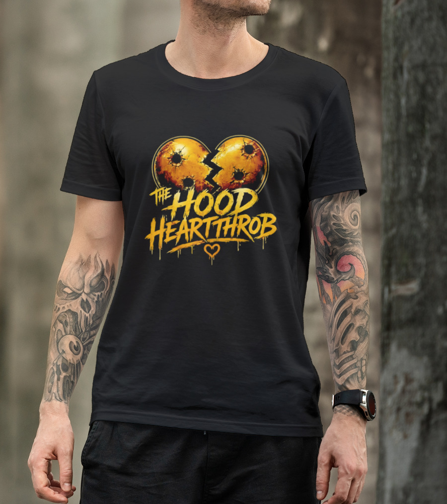 The Hood Heartthrob Golden Broken Heart T-Shirt