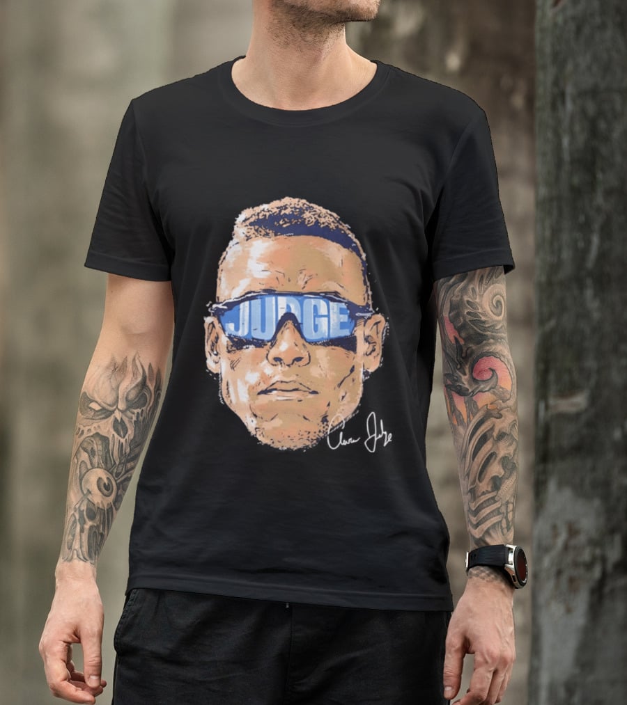 Aaron Judge New York Yankees Iconic Swag Judge Sunglasses T-Shirt