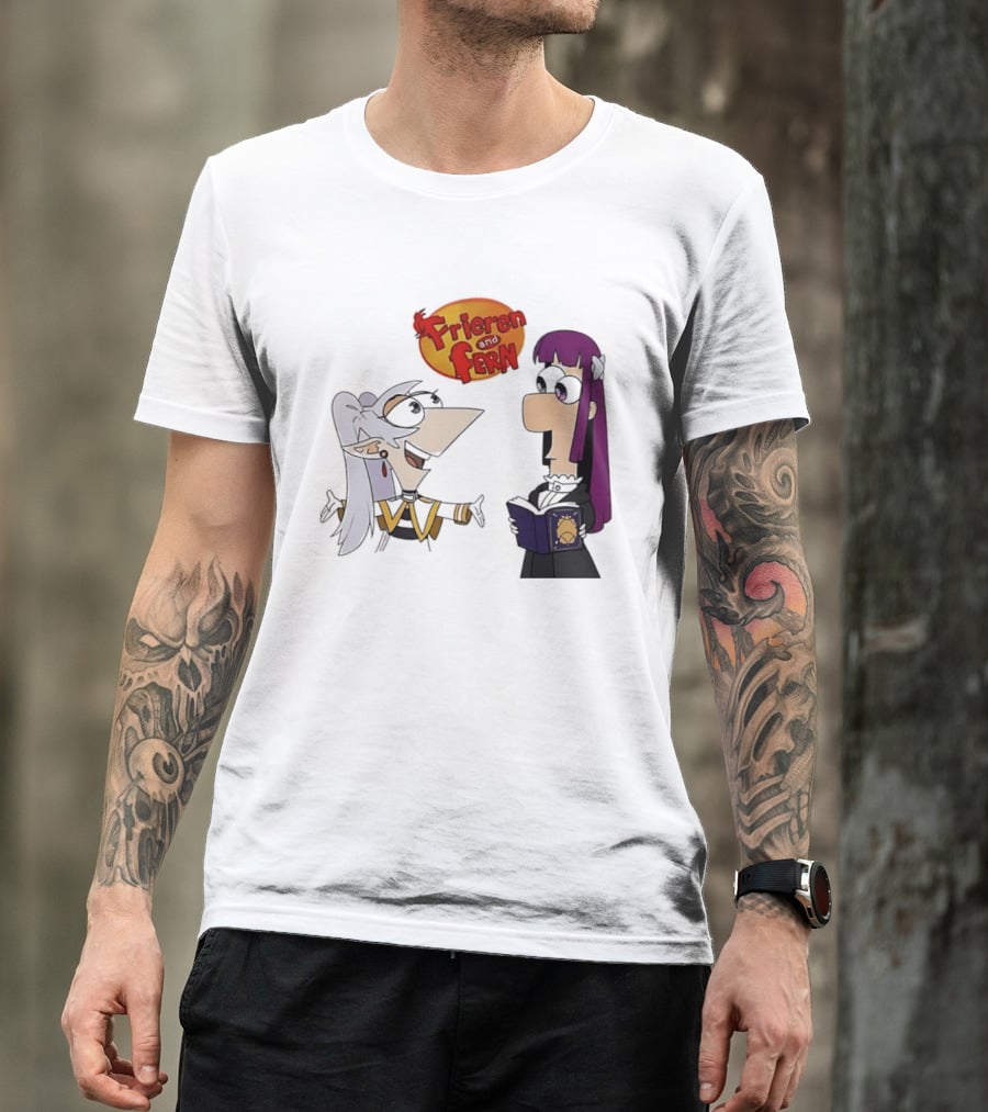 Frieren And Fern Phineas And Ferb Crossover Beyond Journey's End T-Shirt
